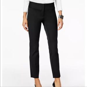Alfani Black Mid Rise Tummy Control Skinny Work Pants Women Size 10 NWT